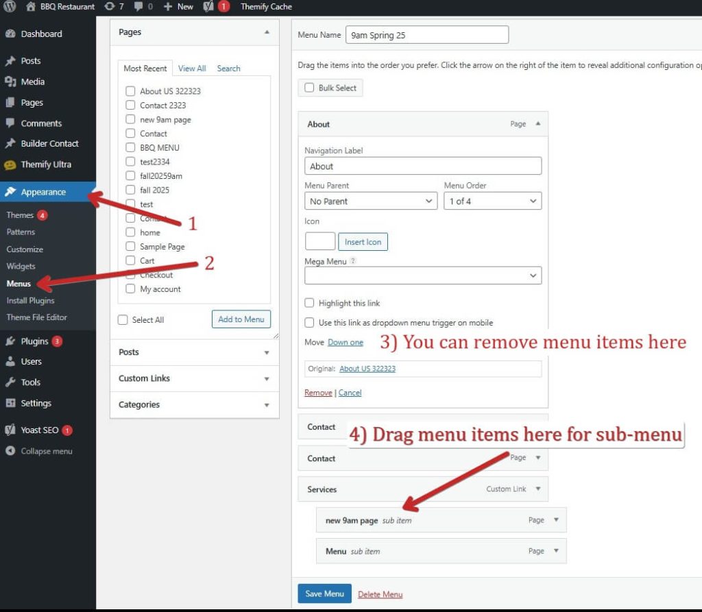 adding and removing menu items when changing orders in... How To Fix Common Themify Menu Formatting Mistakes - The Digital ...