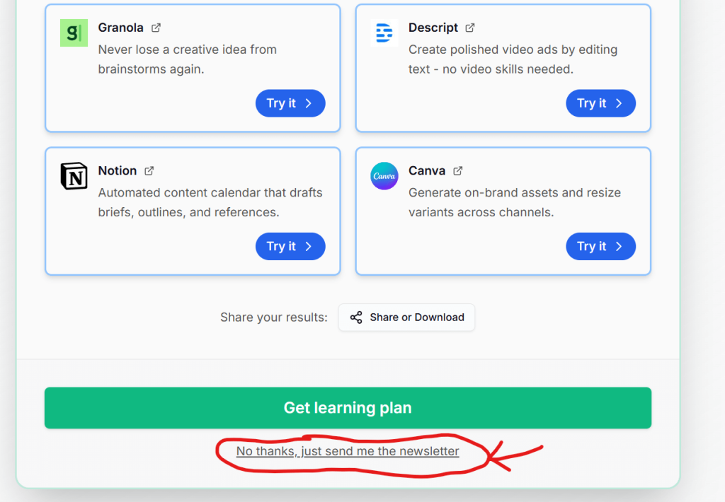 5 - Set up Rundown AI - Hit No Thanks
