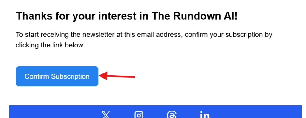 7 - Set up Rundown AI - Confirm Subscription